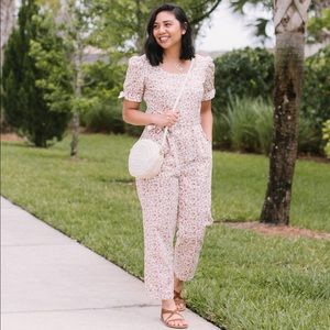 Gal Meets Glam Iris Floral Jumpsuit